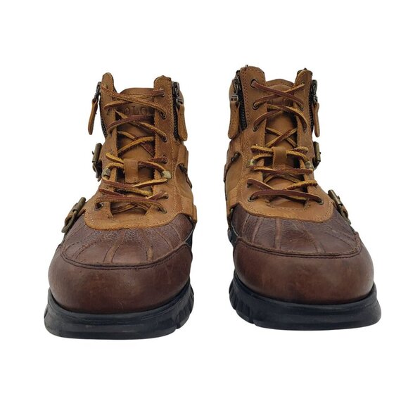 Men's Polo Ralph Lauren Demond Leather Ankle Hiking Hunting Chukka Duck Boot 9.5 - Picture 5 of 15